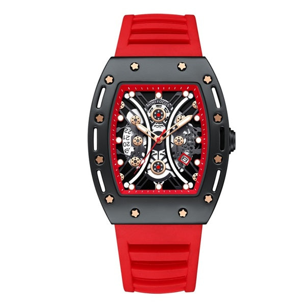 Mini Focus MF0420G Red Men's Silicone Strap Watch - Stylish and Durable