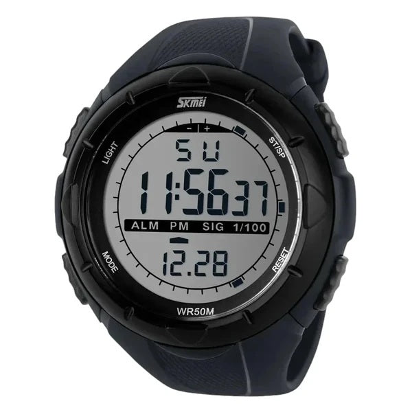 Skmei 1025 Gray Digital Sports Watch for Men - Waterproof Multifunctional