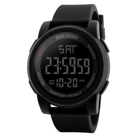 Skmei 1257 Black Multifunction Digital Men’s Sports Watch - Durable and Versatile