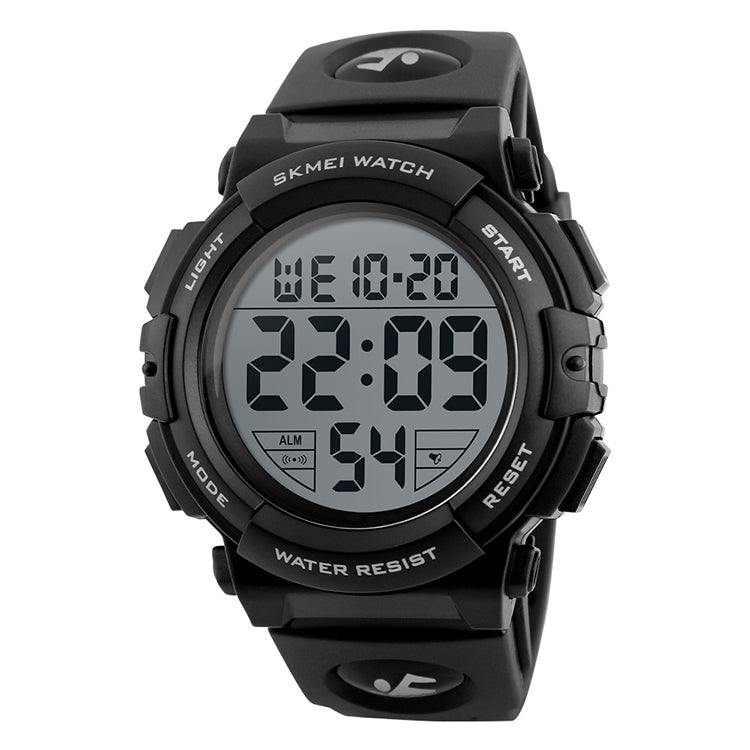 Skmei 1258 Black Waterproof Digital Men’s Sports Multifunction Watch - Durable and Reliable