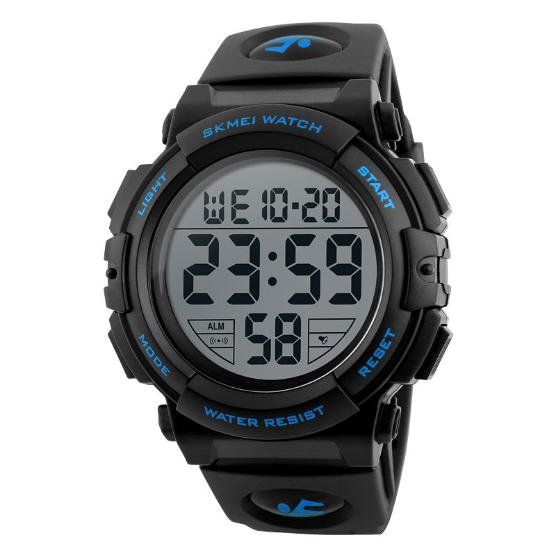 Skmei 1258 Blue Waterproof Digital Men’s Sports Multifunction Watch - Versatile and Practical