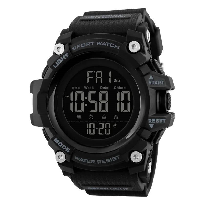 Skmei 1384 Shockproof Digital Men's Sports Watch - Durable Black Design