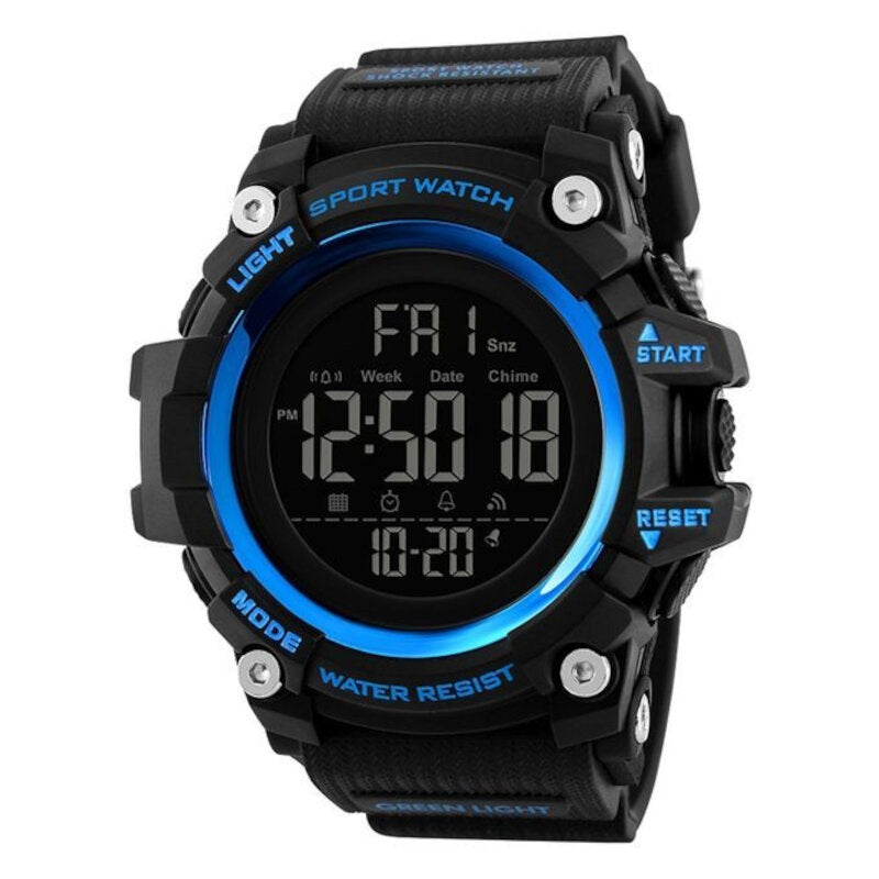 Skmei 1384 Shockproof Digital Men's Sports Watch - Vibrant Blue Design