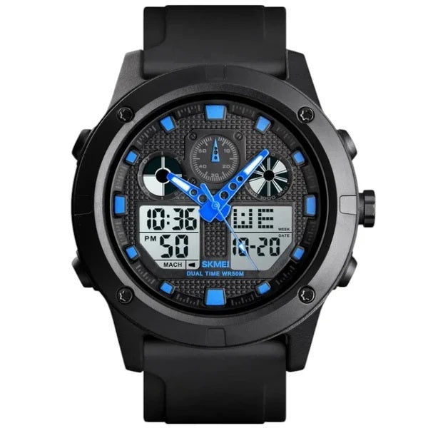 Skmei 1514 Blue Analog-Digital Sports Watch for Men - Durable and Multifunctional