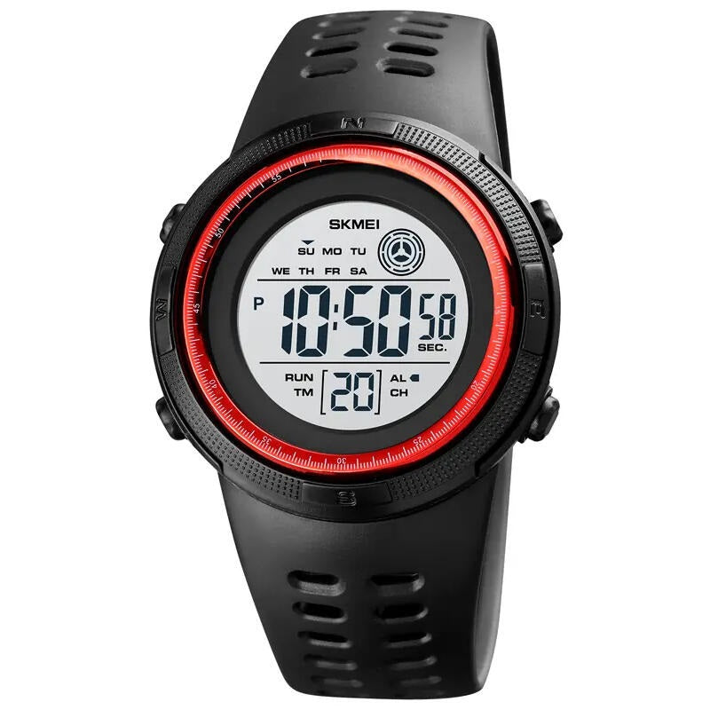 Skmei 1773 Black Red Kids' Digital Watch with Countdown & LED Display - Bright and Active