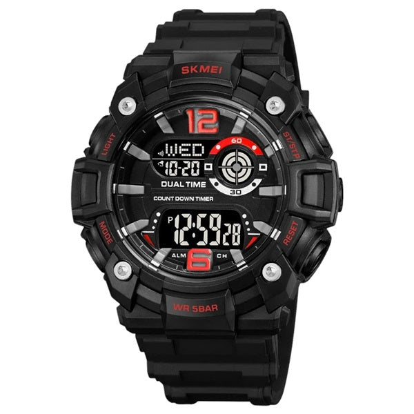 Skmei 2018 Red Black Multifunction Digital Men’s Sports Watch