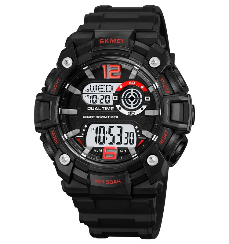 Skmei 2018 Red White Multifunction Digital Men’s Sports Watch