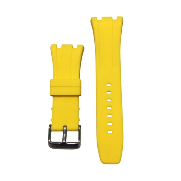 Skmei 2100 Comfortable Yellow Rubber Watch Strap - Durable & Stylish