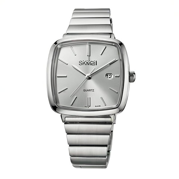 Skmei 2491 Stainless Steel Analog Watch for Men – Rectangular Classic Design
