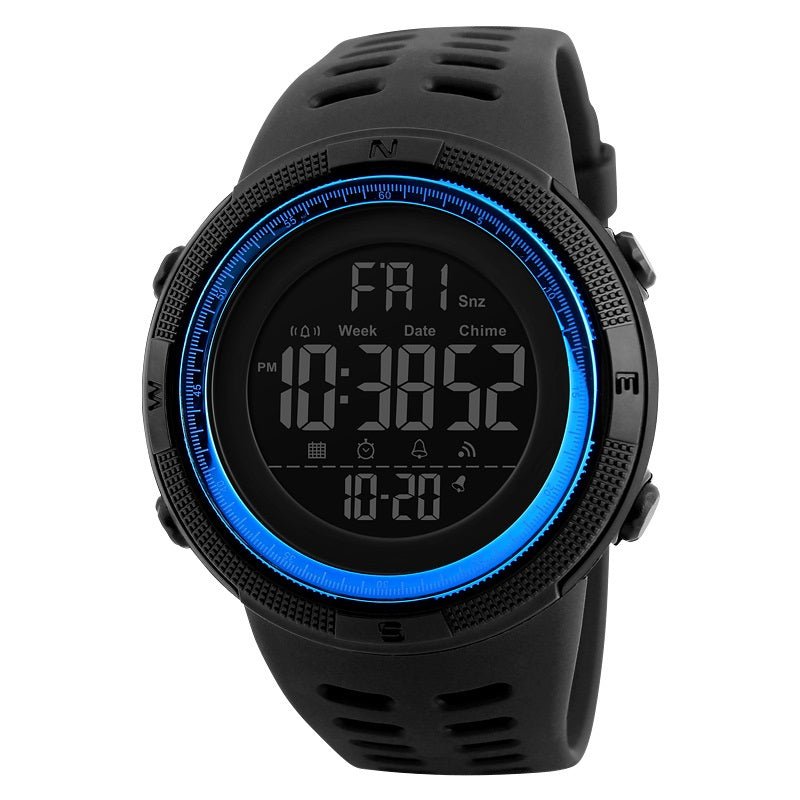 Skmei 1251 Blue Digital Waterproof Men’s Sports Multifunction Watch - Eye-catching and Durable