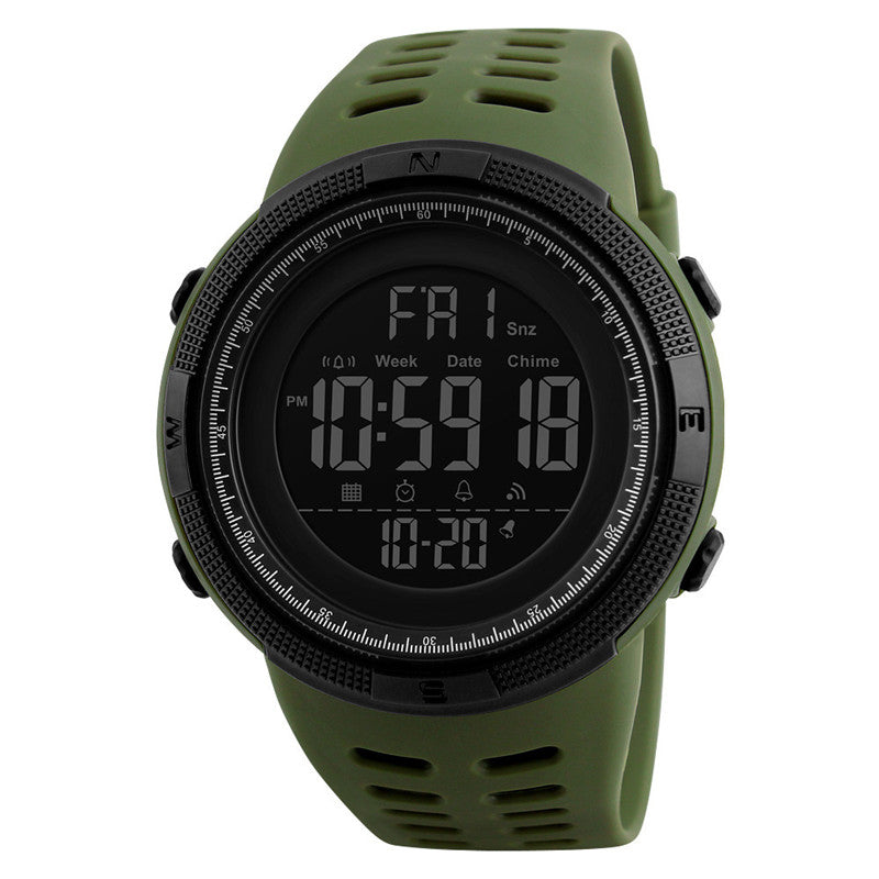 Skmei 1251 Green Digital Waterproof Men’s Sports Multifunction Watch - Durable and Versatile